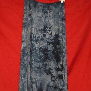 Marble blue maxi skirt